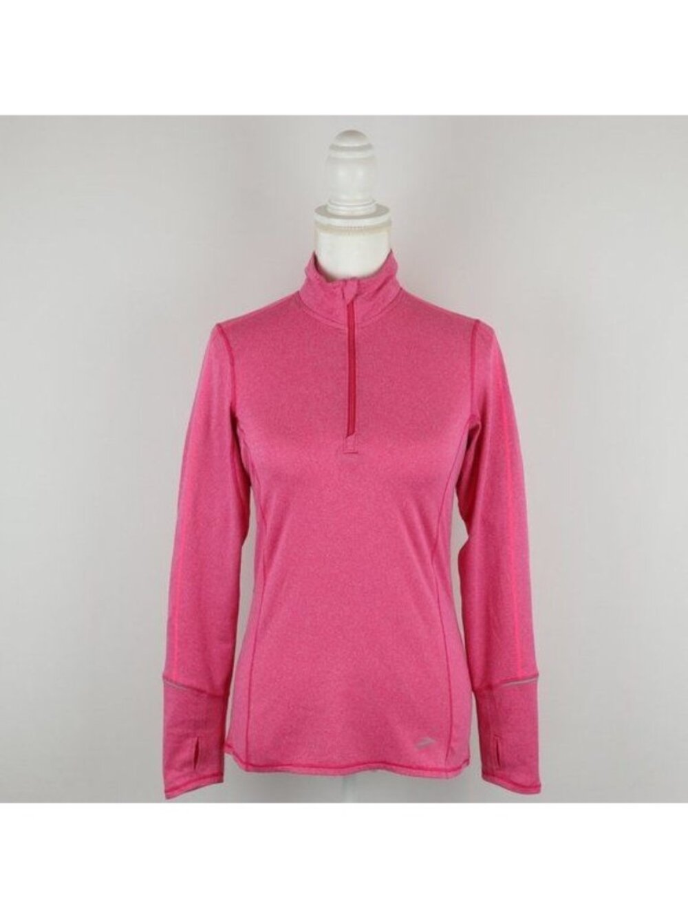 Brooks Dash Women's Small Pink 1/2 Zip Long Sleeve Lightweight Athletic Pullover